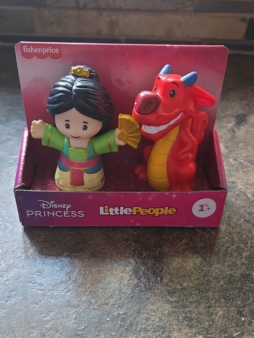 NWT Little People Disney Princess Mulan & Mushu